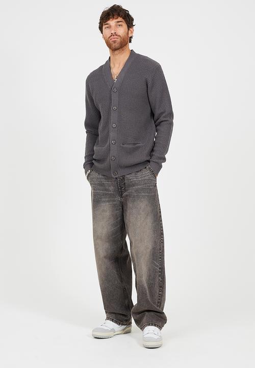 Brave Soul - Button Through Cardigan - Slate Grey