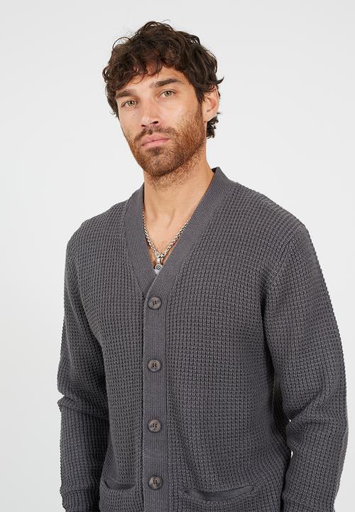 Brave Soul - Button Through Cardigan - Slate Grey