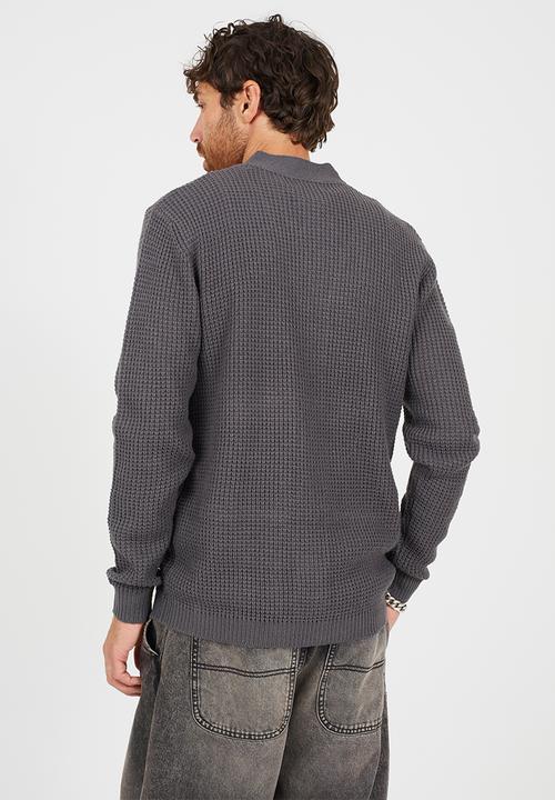 Brave Soul - Button Through Cardigan - Slate Grey
