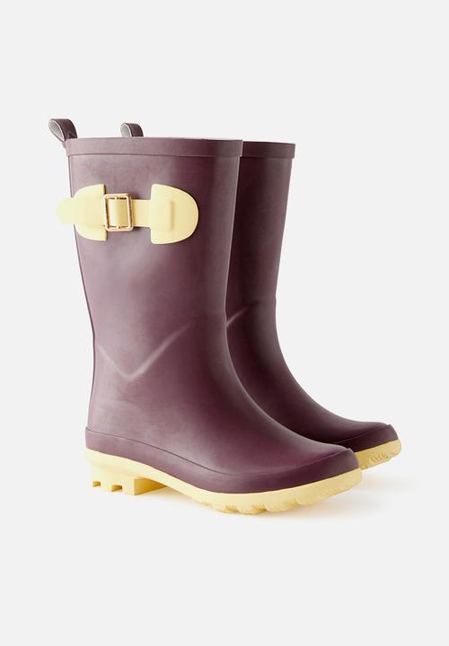 Cotton On - Kids Tall Rainboot - Bordeaux