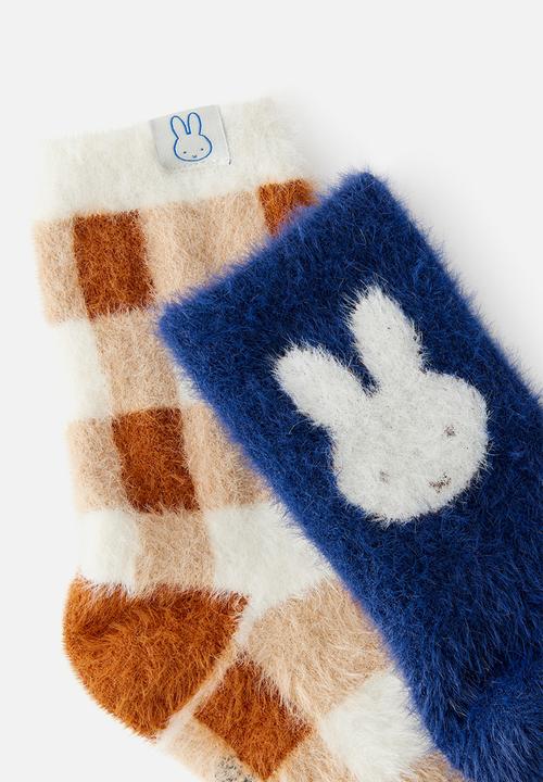 Cotton On - Kids Licensed Home Socks - Lcn Mif Miffy Gingham/Deep Dive