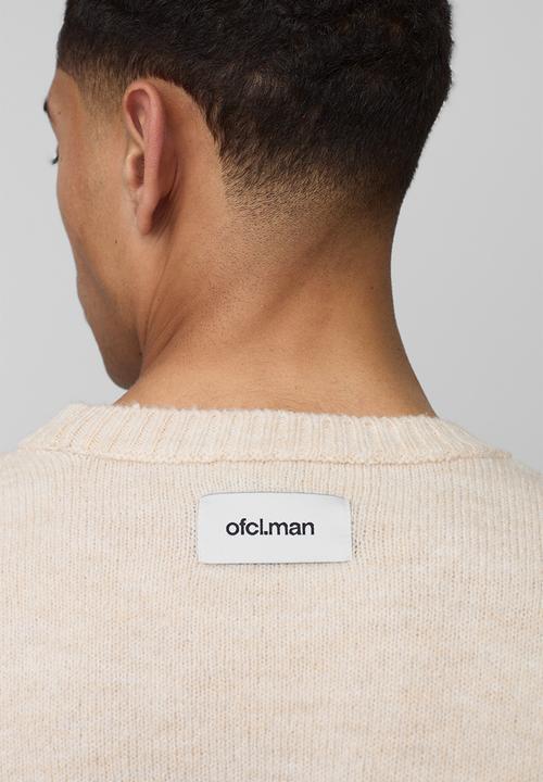 boohooMAN - Oversized Marl Knitted Jumper - Ecru