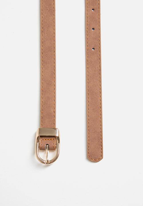 Tessa Design - Billie Skinny Belt - Brown