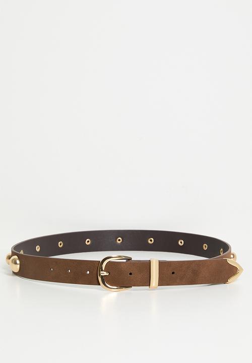 Tessa Design - Azra Studded Belt - Brown