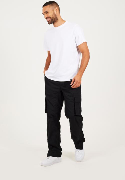 Brave Soul - Cotton Poplin Cargo Pant - Black