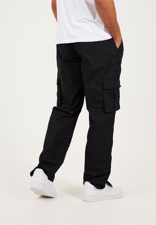 Brave Soul - Cotton Poplin Cargo Pant - Black