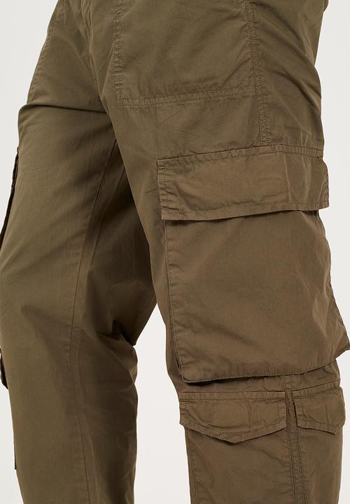 Brave Soul - Cotton Poplin Cargo Pant - Khaki