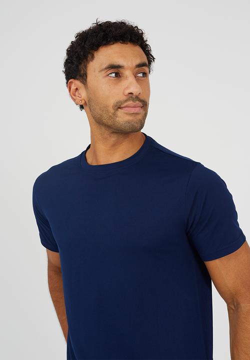 Brave Soul - Crew Neck T-shirt  - Navy