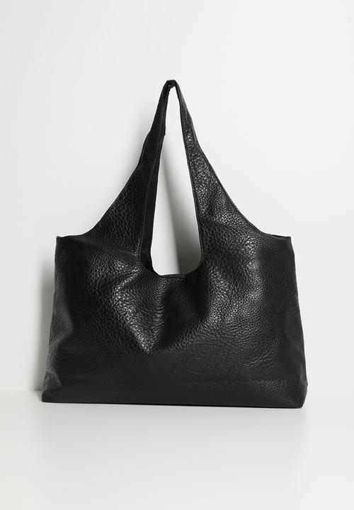 Tessa Design - Aila Eyelet Slouch Tote Bag - Black
