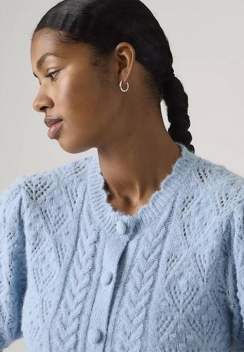Levi’s® - Pauline pointelle ss cardi - glacier lake novelty stitch