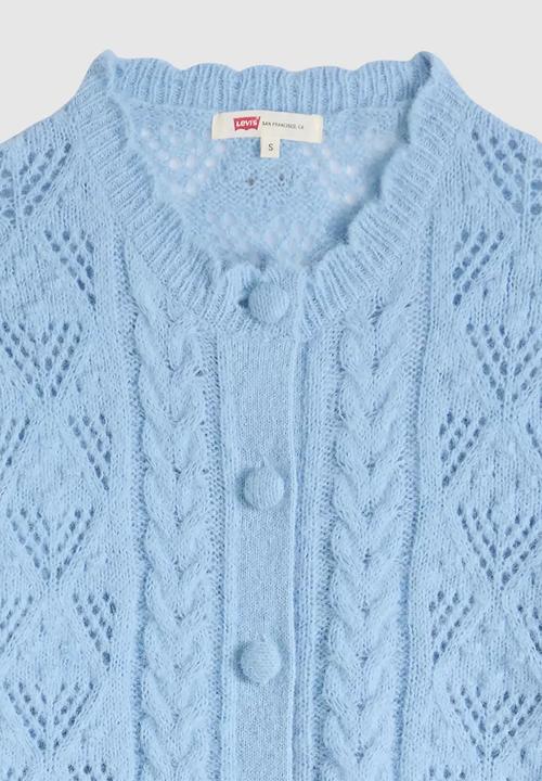 Levi’s® - Pauline pointelle ss cardi - glacier lake novelty stitch