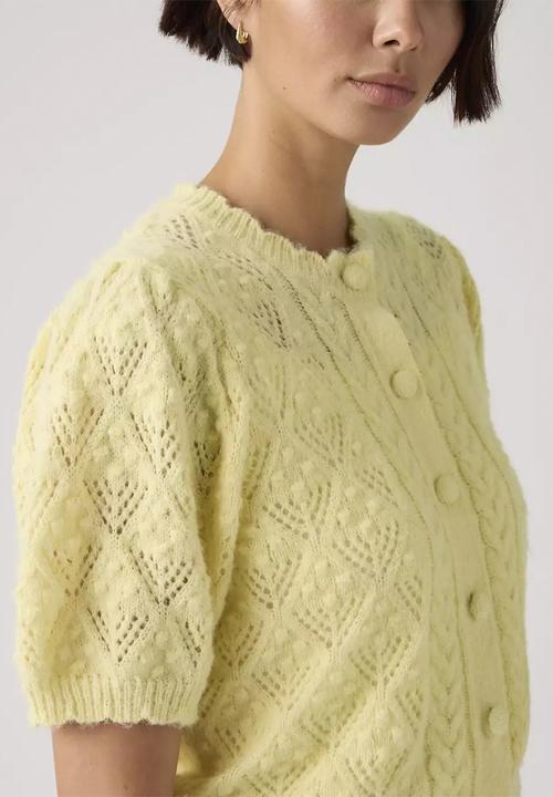 Levi’s® - Pauline pointelle ss cardi - french vanilla novelty stitch