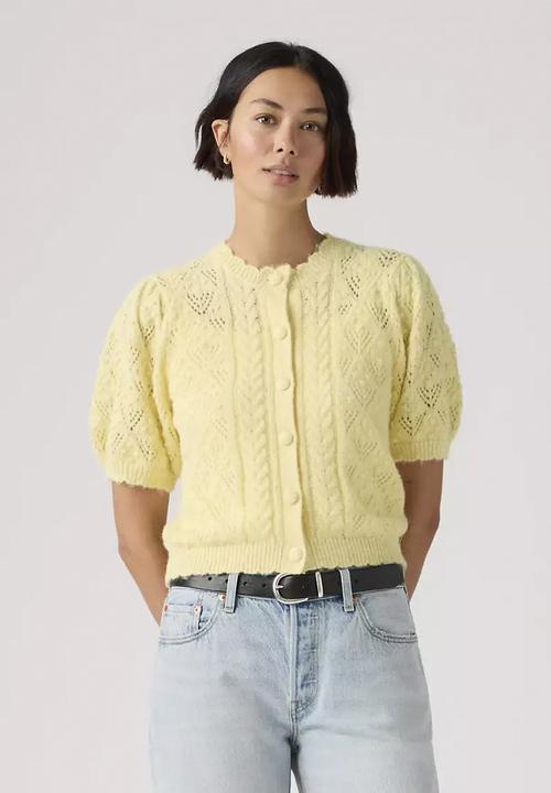 Levi’s® - Pauline pointelle ss cardi - french vanilla novelty stitch