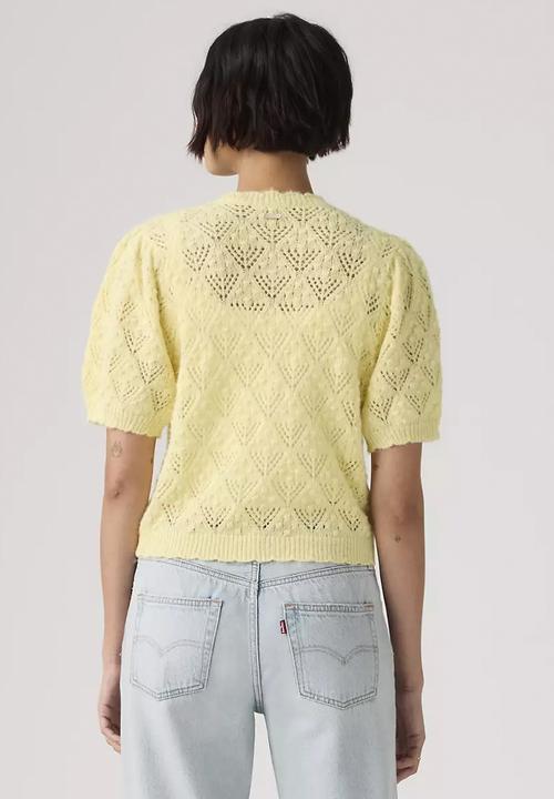 Levi’s® - Pauline pointelle ss cardi - french vanilla novelty stitch