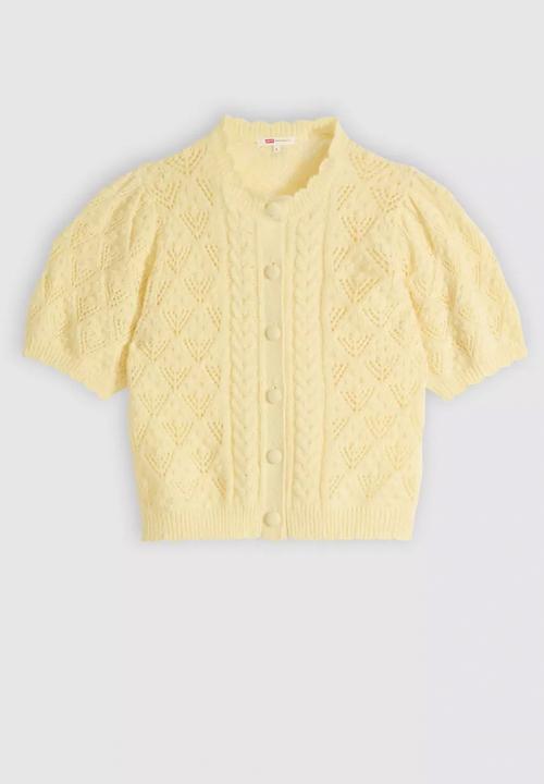 Levi’s® - Pauline pointelle ss cardi - french vanilla novelty stitch