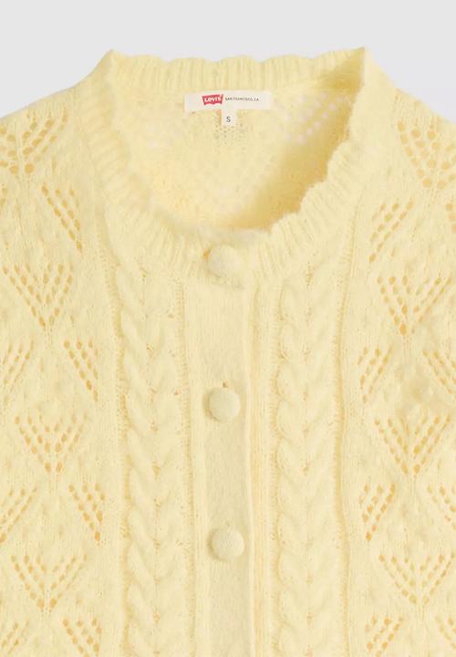 Levi’s® - Pauline pointelle ss cardi - french vanilla novelty stitch