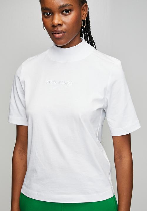 Steve Madden - Ladies kelly high neck T-shirt -  white