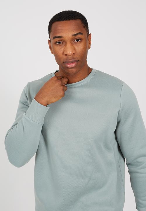 Brave Soul - Crew Neck Sweatshirt - Mineral Green/Light Stone