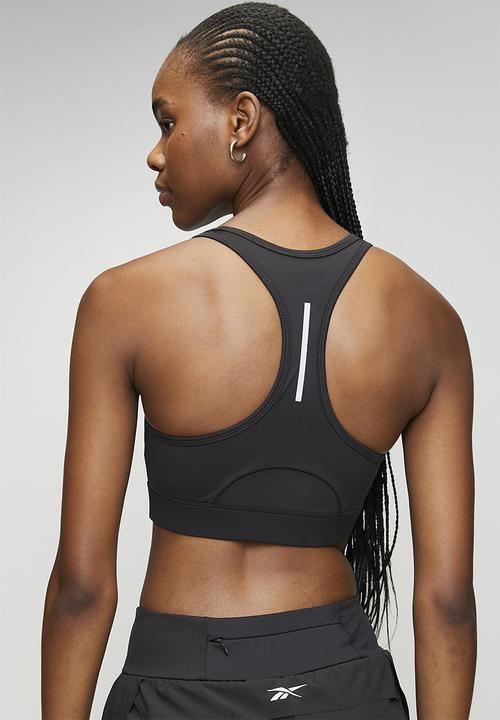 Reebok - Lux Metallic Running Bra - Black/Metallic