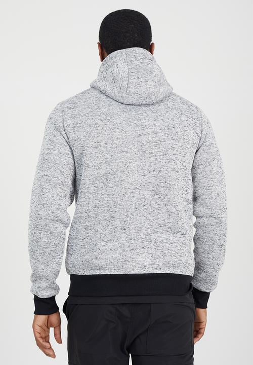 Brave Soul - Long Sleeved Full Zip Through - Grey Grindle / Jet Black