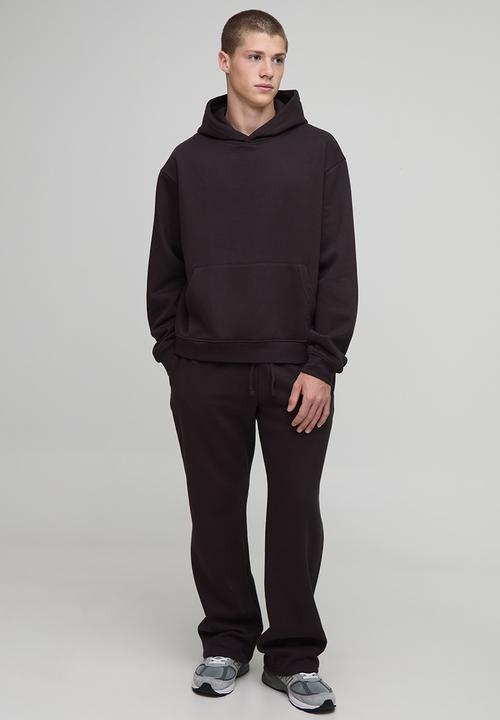 boohooMAN - Basic Oversized Boxy Hoodie - Chocolate