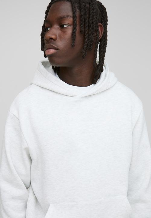 boohooMAN - Basic Regular Fit Over the Head Hoodie - Grey Marl