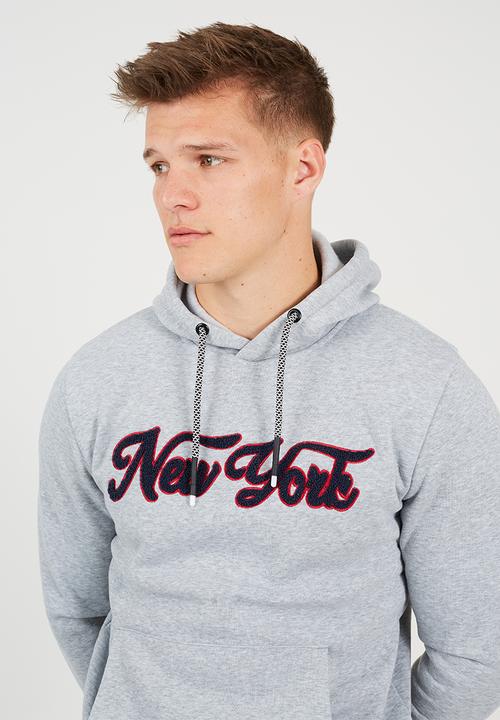 Brave Soul - Overhead Crossover Hoodie - Lt Grey Marl
