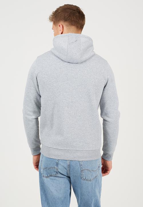 Brave Soul - Overhead Crossover Hoodie - Lt Grey Marl