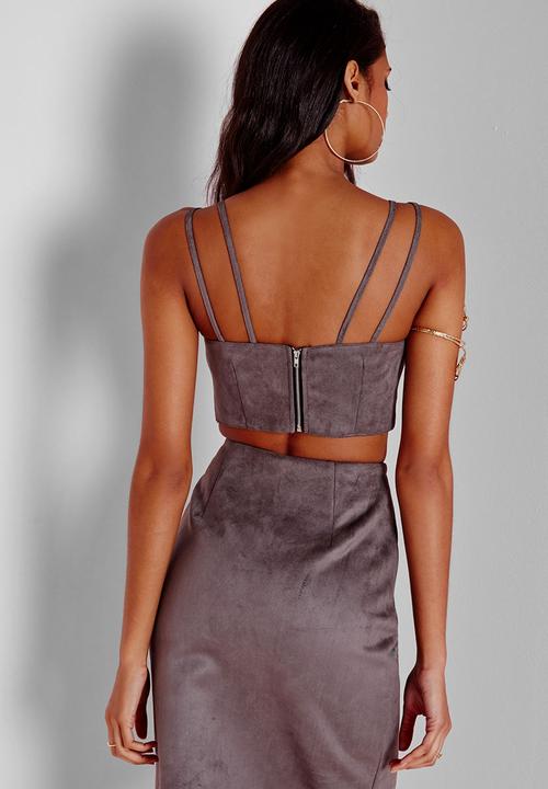 Missguided - Faux Suede Bralet