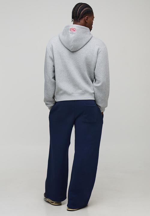 boohooMAN - Oversized Boxy Ski Graphic Hoodie - Grey Marl