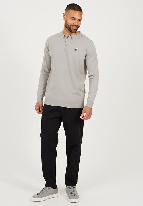 Brave Soul - Branded Button Placket - Silver Grey Marl