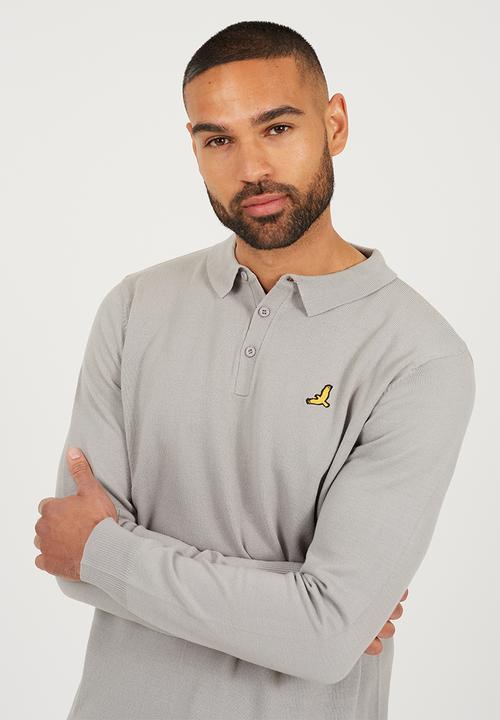 Brave Soul - Branded Button Placket - Silver Grey Marl