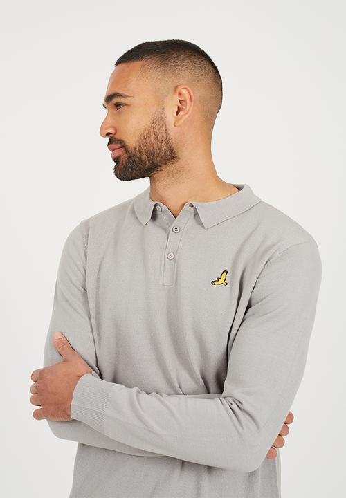 Brave Soul - Branded Button Placket - Silver Grey Marl