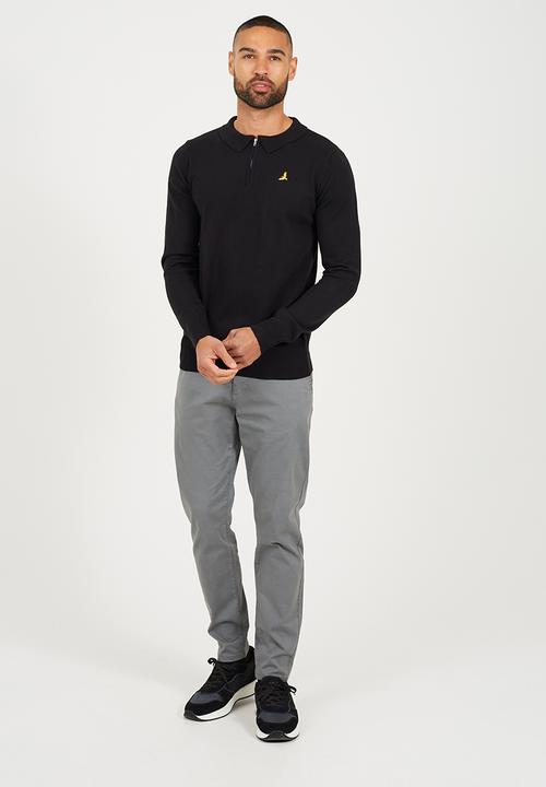 Brave Soul - 1/4 Zip Placket - Jet Black