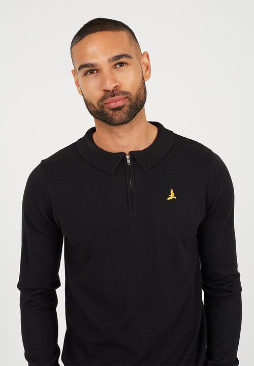 Brave Soul - 1/4 Zip Placket - Jet Black