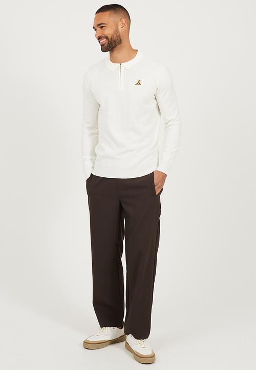 Brave Soul - 1/4 Zip Placket - Off White