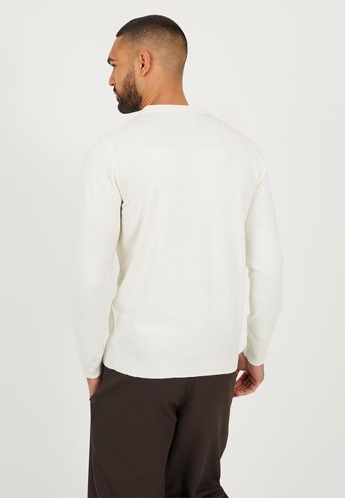 Brave Soul - 1/4 Zip Placket - Off White