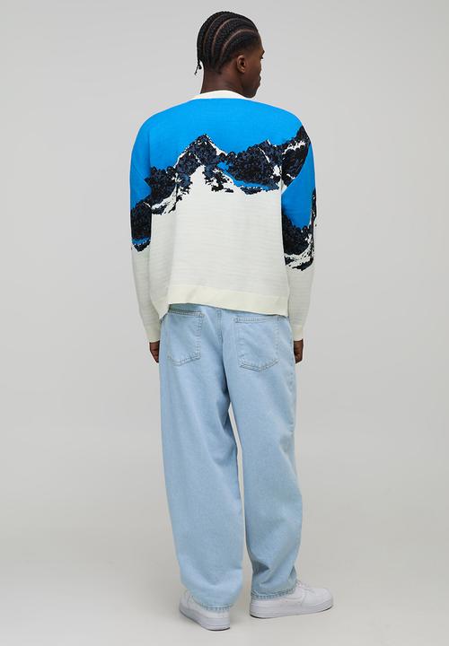 boohooMAN - Oversized Boxy Ski Jacquard Knitted Jumper - Ecru