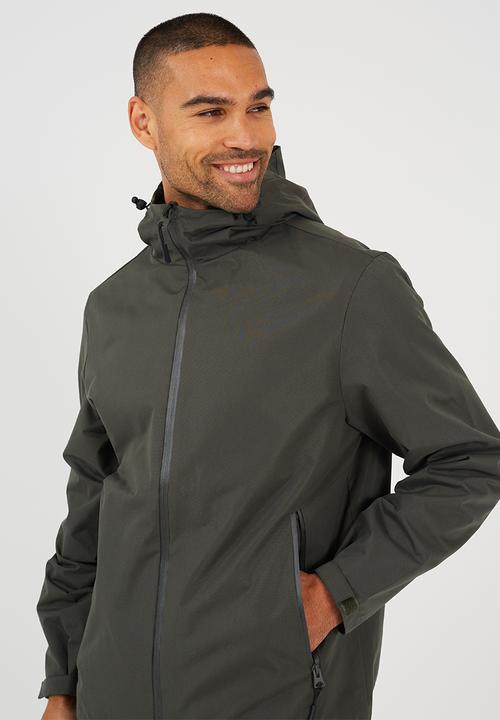 Brave Soul - Zip Through Hooded Jacket - Khaki