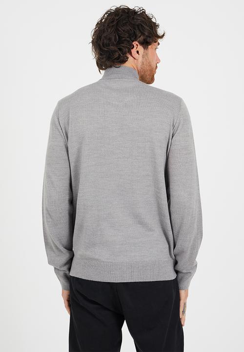 Brave Soul - 1/4 Concealed Zip - Silver Grey Marl