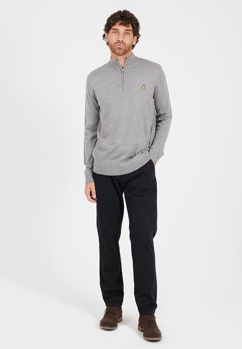 Brave Soul - 1/4 Concealed Zip - Silver Grey Marl