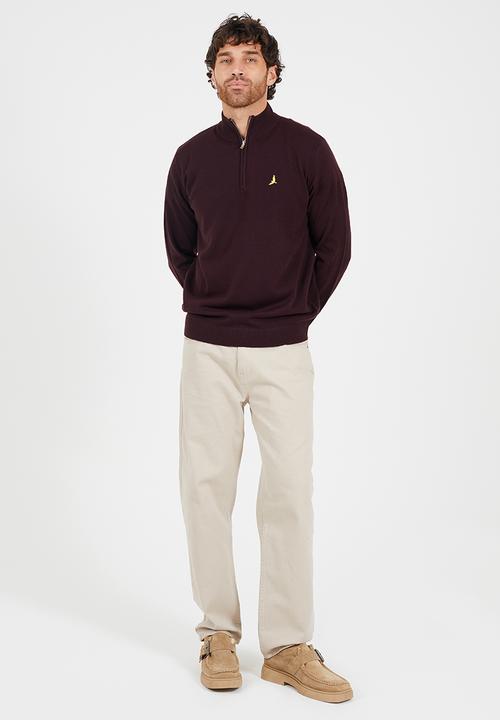 Brave Soul - 1/4 Concealed Zip - Oxblood