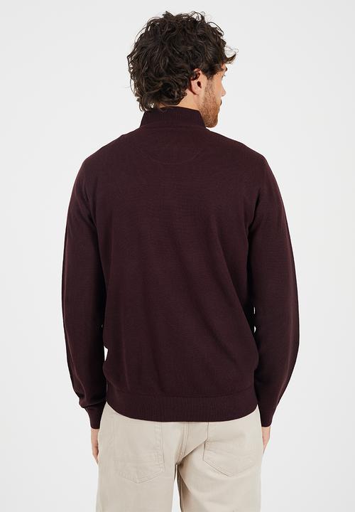 Brave Soul - 1/4 Concealed Zip - Oxblood