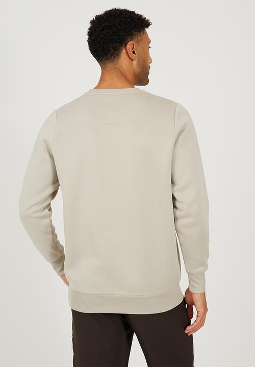 Brave Soul - Crew Neck Sweatshirt - Light Stone/Mineral Green