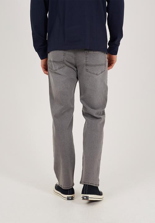 Brave Soul - Straight Fit Denim Jeans - Grey Long Length