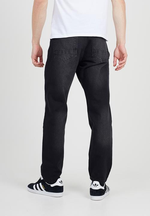Brave Soul - Loose Fit Cotton Jeans - Charcoal Wash Long Length