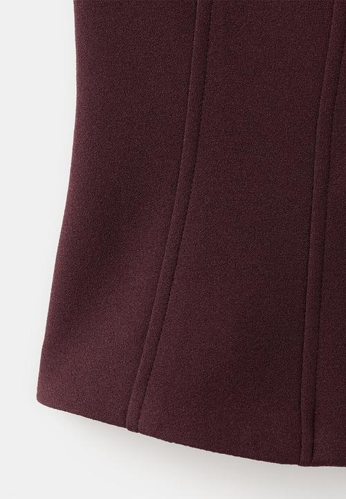 MANGO - Vest avay - dark red