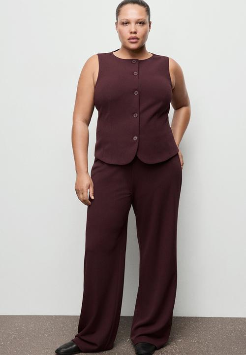 MANGO - Vest avay - dark red