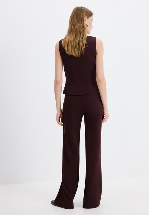 MANGO - Vest avay - dark red