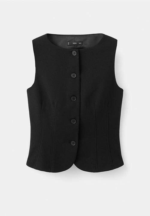 MANGO - Vest avay - black